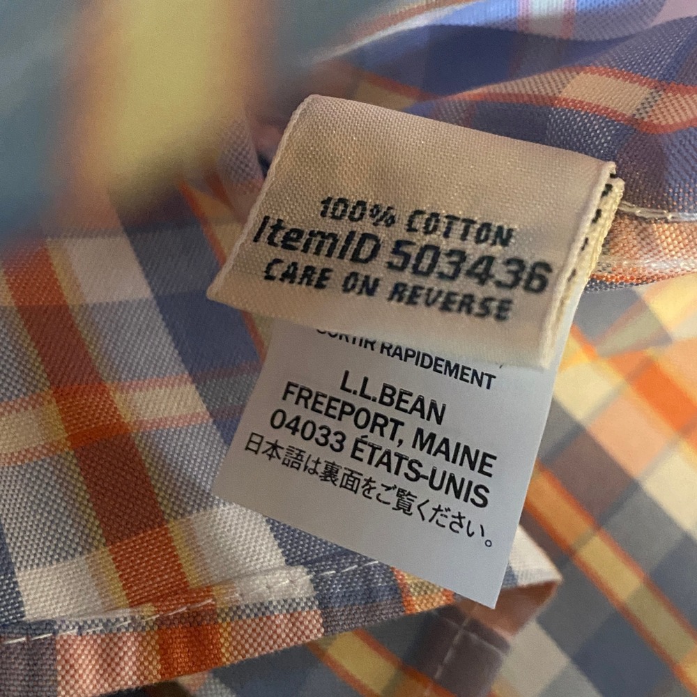 LL Bean Women's Long-Sleeved‎ Button-Down Top Size L Wrinkle Free Plaid NWT - Picture 7 of 7